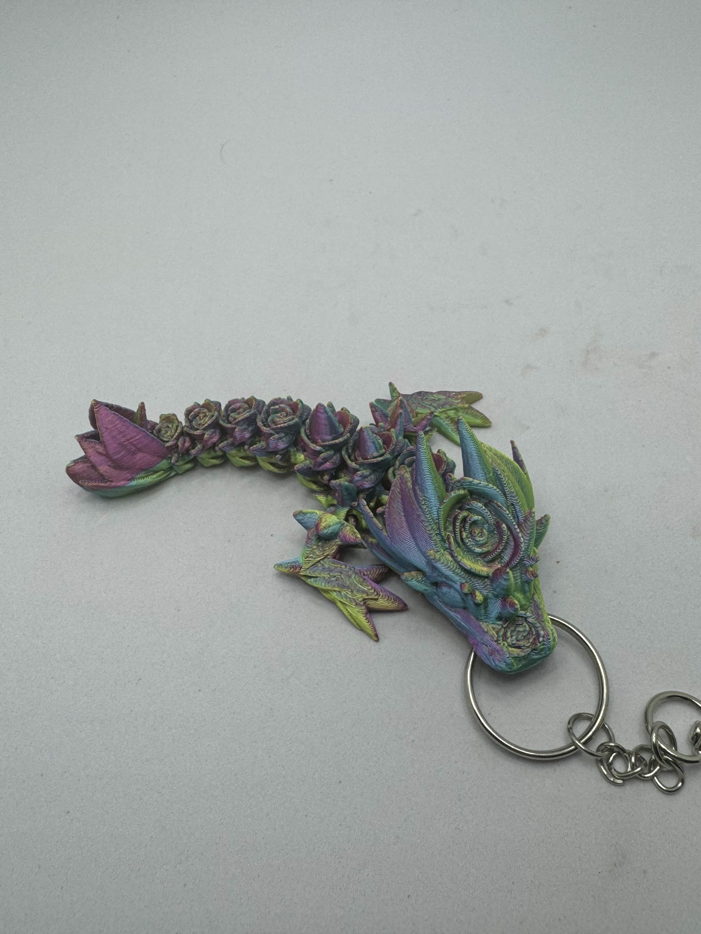 Rose Dragon keychain
