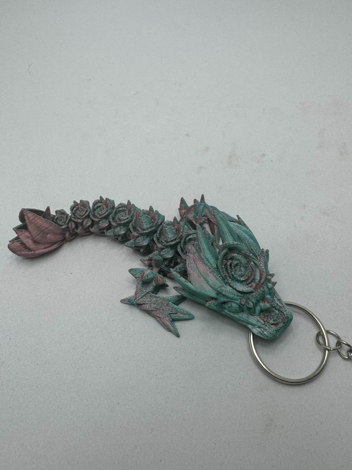Rose Dragon keychain
