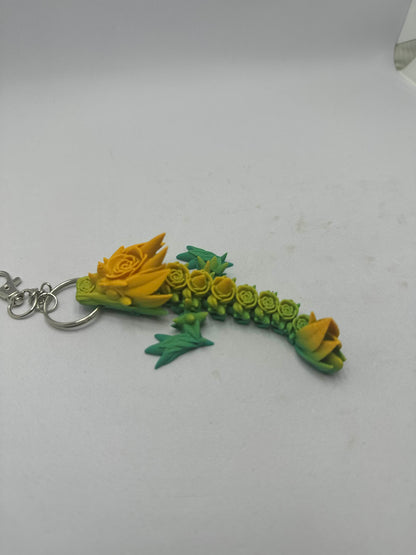 Rose Dragon keychain